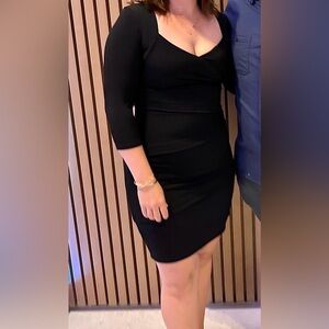 White House Black Market Black Long Sleeve Dress